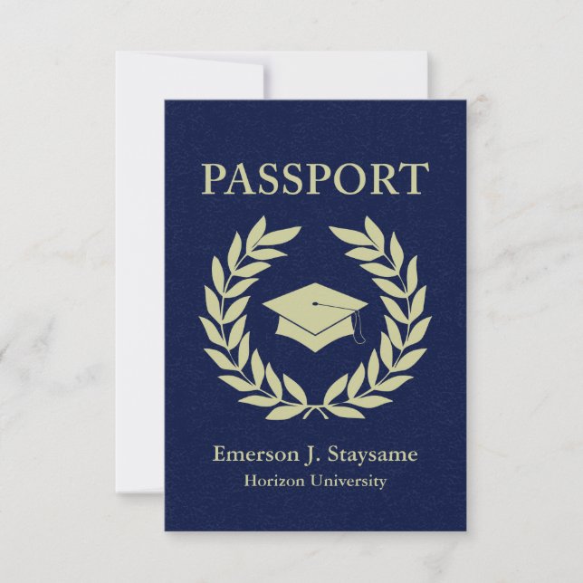 graduation passport invitation (Front)