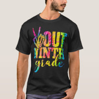 Graduation Peace Hand Sign Out Ninth Grade Tie Dye