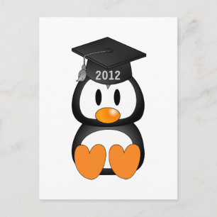 Graduation Penguin Announcement Postcard