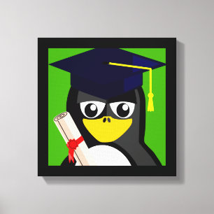 GRADUATION PENGUIN CANVAS PRINT