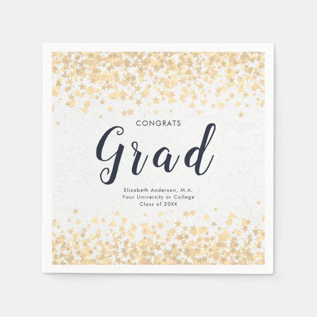 Graduation Personalized Elegant Napkin (Front)