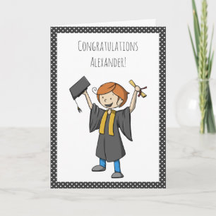 Graduation Personalized Graduate Celebrating Cute Card