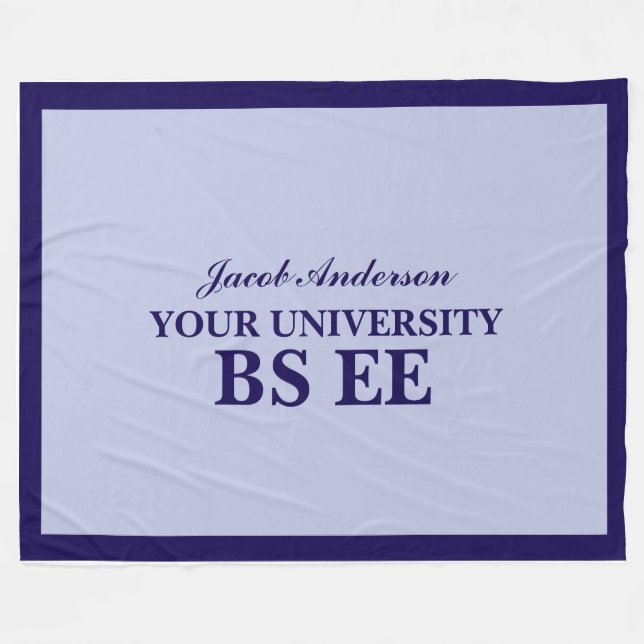 Graduation Personalized Name Fleece Blanket (Front (Horizontal))