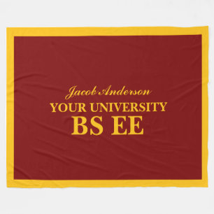 Graduation Personalized Name Fleece Blanket