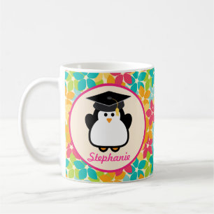 Graduation personalized penguin gift idea coffee mug