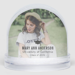Graduation personalized photo gift idea snowglobe