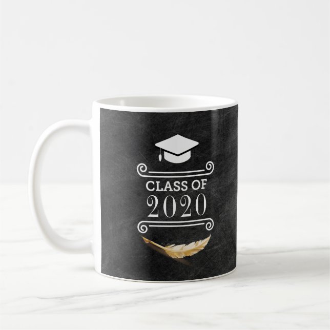 Graduation Personalized Retro Chalkboard Coffee Mug (Left)