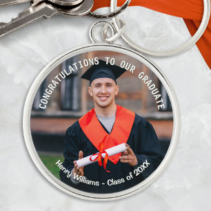 Graduation Photo and Name Keepsake Keychain