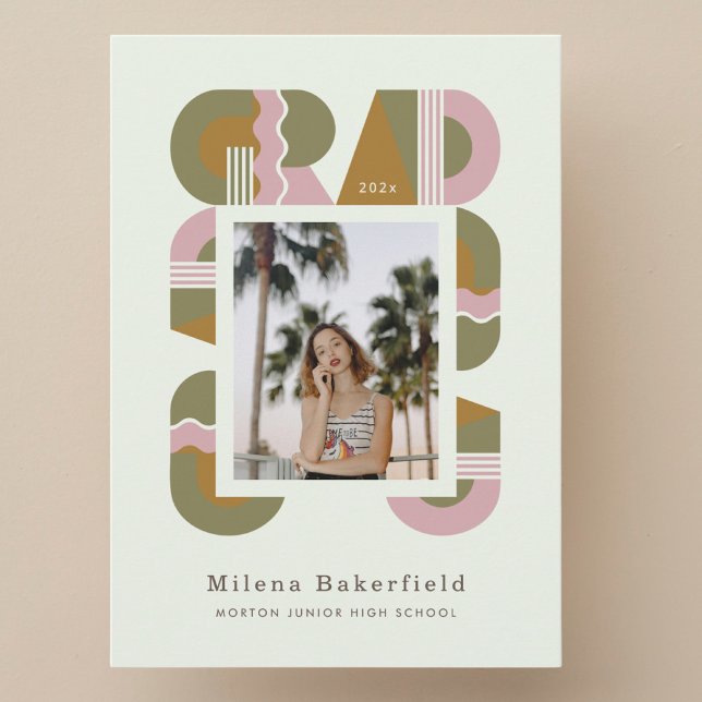 Graduation photo announcement card 2026 retro (Creator Uploaded)
