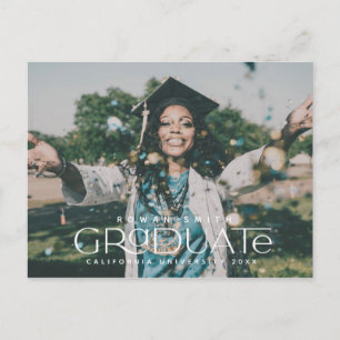 Graduation Photo Announcement Postcard