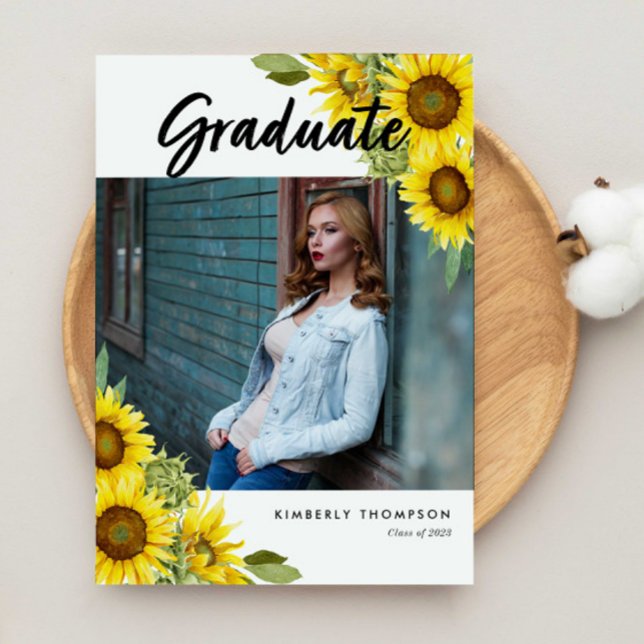 Graduation Photo Announcement Sunflower Script (Creator Uploaded)