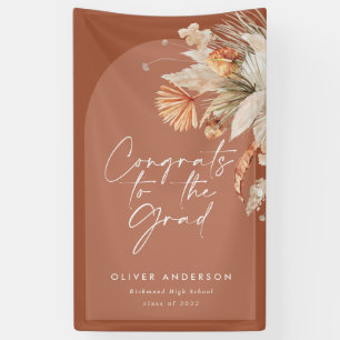 Graduation photo arch terracotta pampas botanical banner