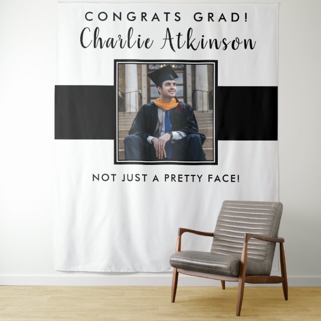 Graduation photo backdrop banner tapestry (In Situ)