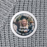 Graduation Photo Class Year Modern Text Overlay 1 Inch Round Button<br><div class="desc">Say congratulations and show your pride for the graduate with cool customized photo buttons / badges. (IMAGE PLACEMENT TIP: An easy way to centre a photo exactly how you want is to crop it before uploading to the Zazzle website.) All text is simple to personalize with name, class year, school,...</div>