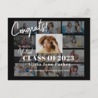 Graduation photo collage class of 2022 invitation