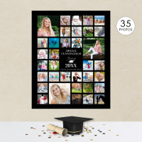 Graduation Photo Collage CLASS OF Black Party