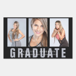 Graduation Photo Collage Custom Sticker
