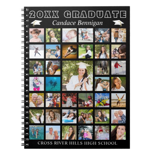 Graduation Photo Collage Guestbook Memory Book (Front)