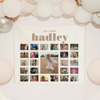 Graduation Photo Collage Tapestry