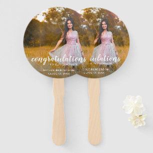 Graduation Photo Elegant Congratulations Grad Hand Fan