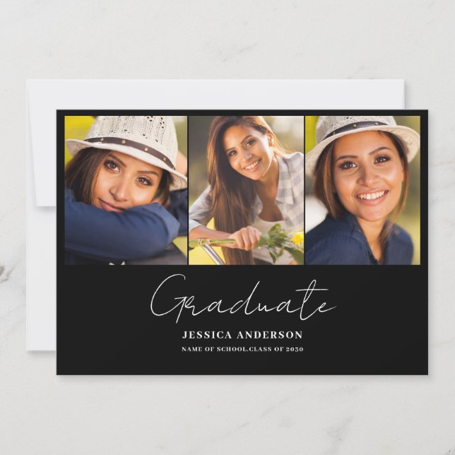 Graduation Photo Flat Announcement Card (Front)