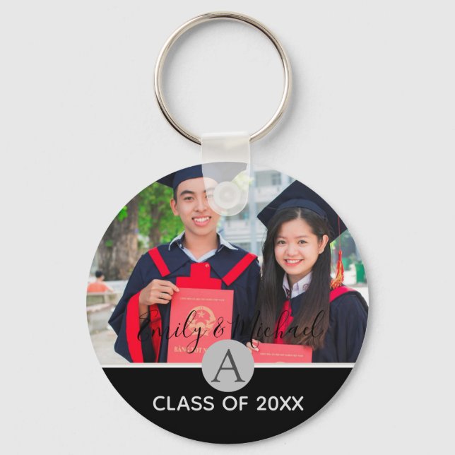 Graduation PHOTO - Gifts and Announcements Custom Keychain (Front)