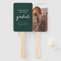 Graduation Photo Green Silver Script 2024