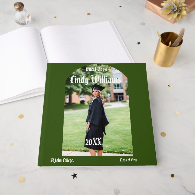 Graduation photo  guest book (Front Open)