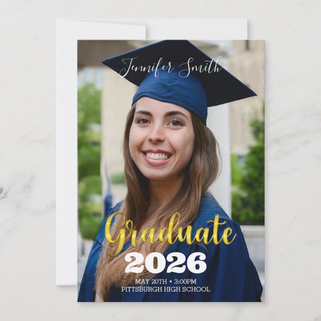 Graduation photo Invitation (Front)