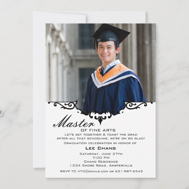 Graduation Photo Mantle Invitation (Front)