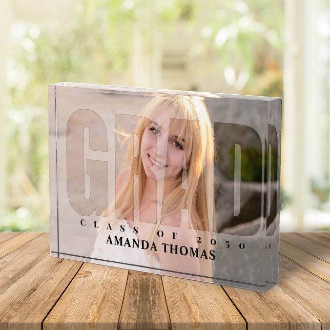 Graduation Photo Modern Typography Block (Creator Uploaded)
