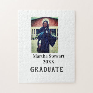 Graduation photo name year class university simple jigsaw puzzle
