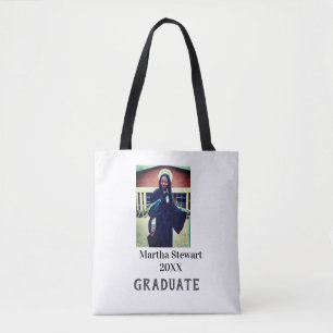 Graduation photo name year class university simple tote bag