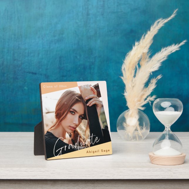 Graduation Photo Natural Modern Plaque (Insitu)