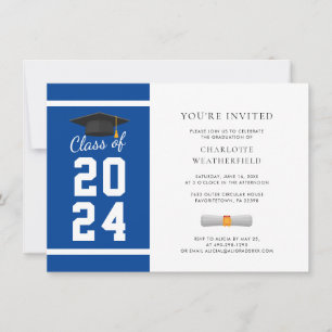 Graduation Photo Script Grad 2024 Party Invitation