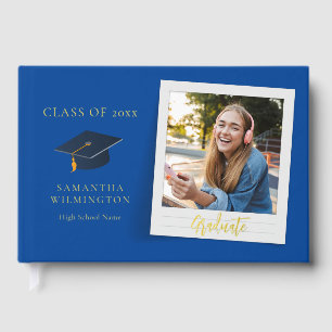 Graduation Photo Script Party Guest Book