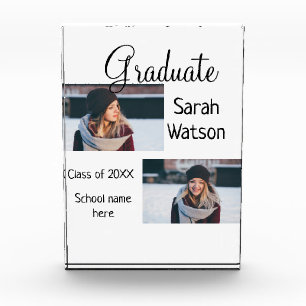 graduation photo simple classic add class year sch block