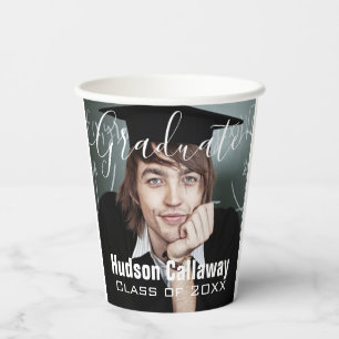Graduation Photo Simple Modern Open House Party Paper Cups