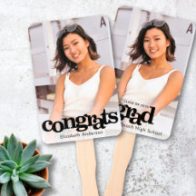 Graduation photo simple modern typography keepsake