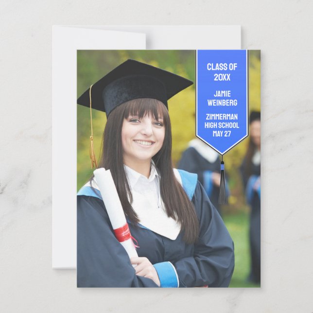 Graduation Photo Stole Announcement (Front)