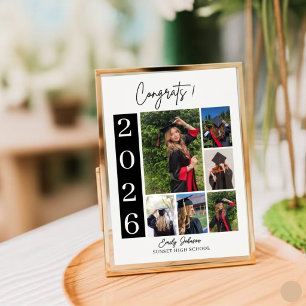 Graduation Photo Tabletop Sign Custom Class 2026 Plaque