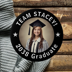 Graduation Photo Team Graduates Name 4 Inch Round Button