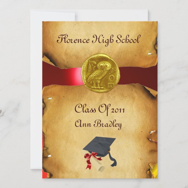 GRADUATION PHOTO TEMPLATE GOLD OWL (Front)