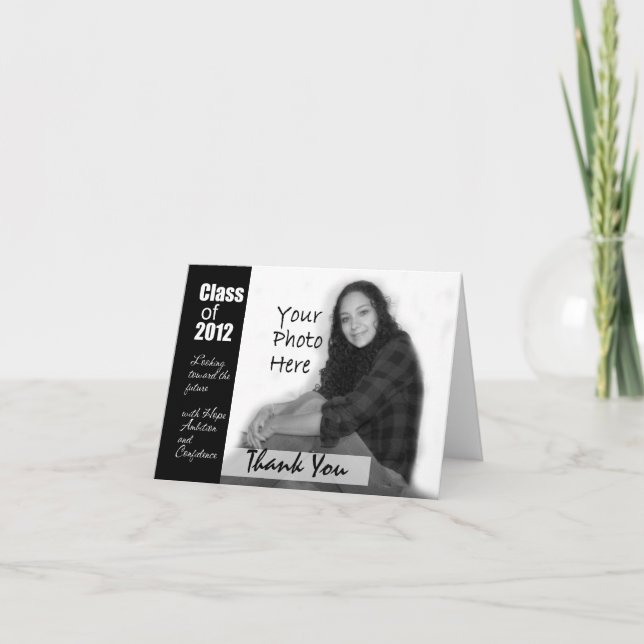 Graduation Photo Thank You Card (Front)