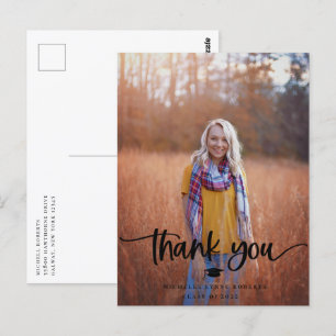 Graduation Photo Thank You Postcard