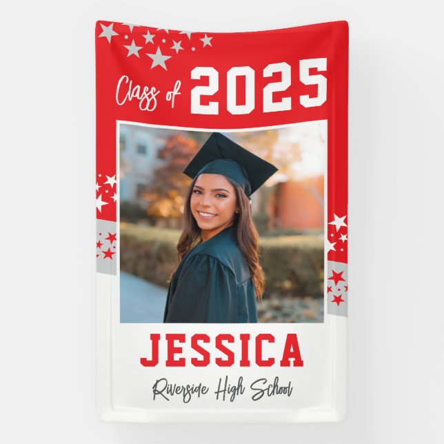 Graduation Photo Vinyl Banner Decoration (Vertical)