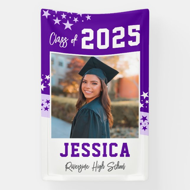 Graduation Photo Vinyl Bannière Décoration (Verticale)