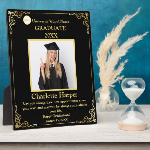 Graduation Photo with Name & School Custom  Award Plaque