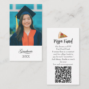 Graduation "Pizza Fund" for college Enclosure card