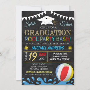 Graduation Pool Party Invitation